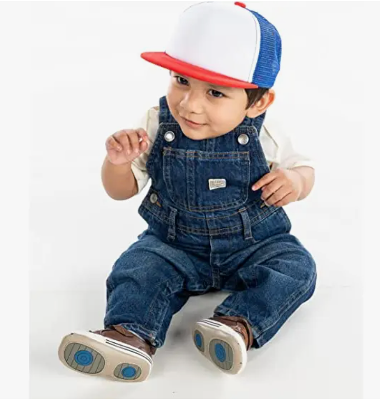 Kids Toddler Infant Flat Brim Hat Red White Royal Blue