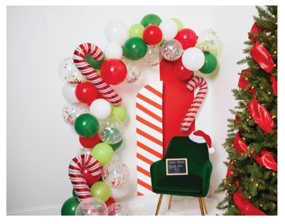CANDY CANE HOLIDAY BALLOON GARLAND – the blue béret