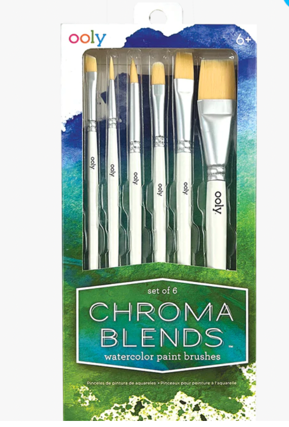 Chroma Blends Watercolor Paint Brushes - set of 6