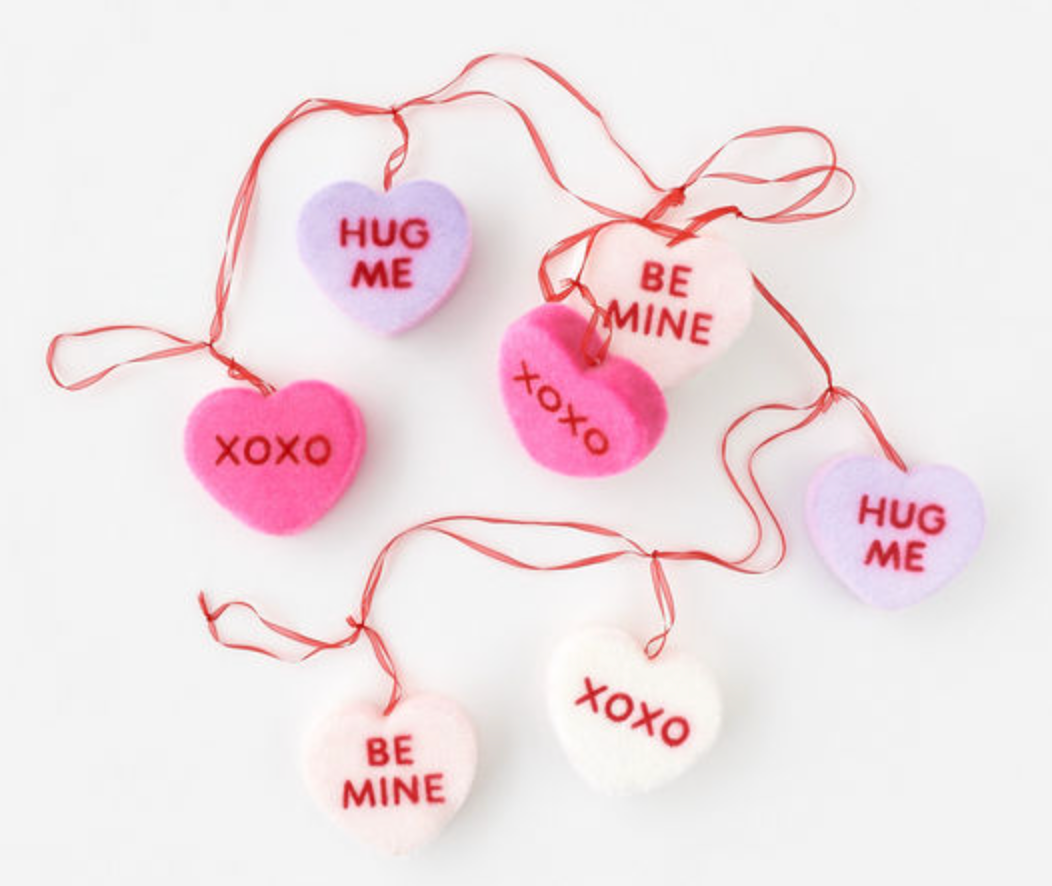 Flocked Conversation Heart Jumbo