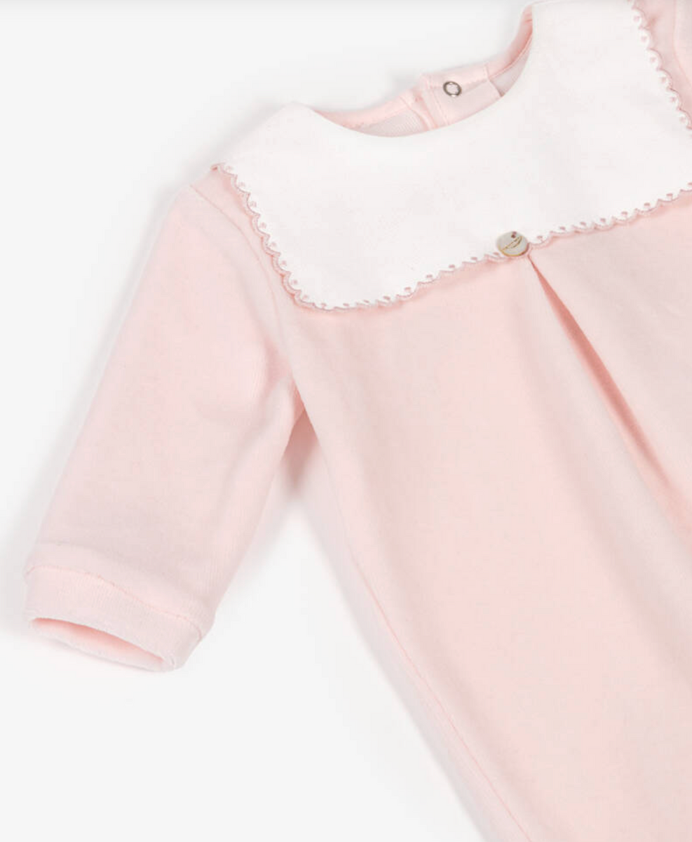 Ivory Scalloped Babygrow main image 1