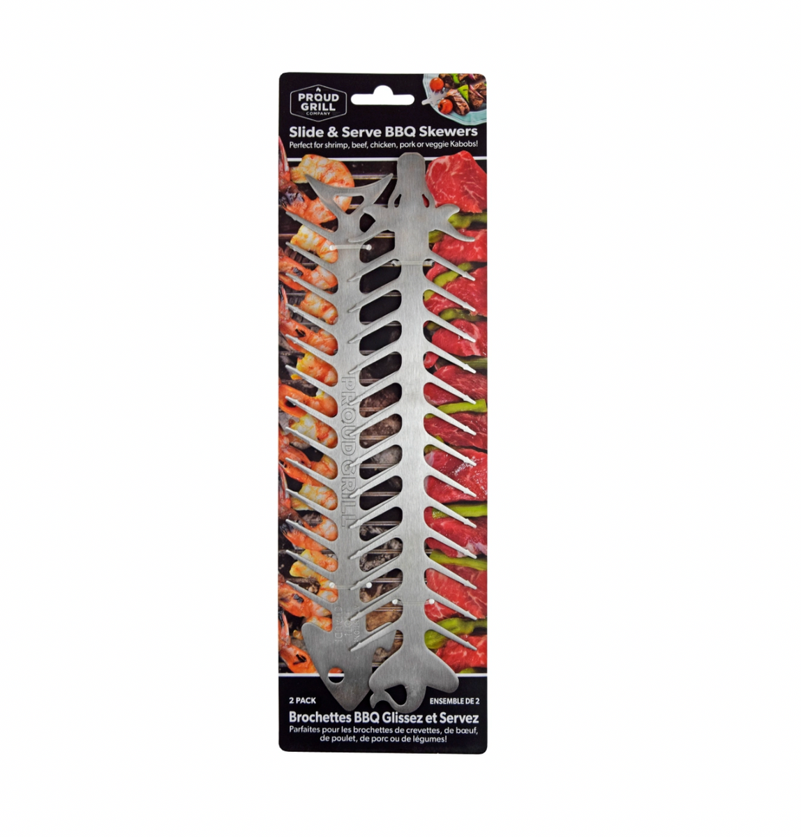 Slide and Serve BBQ Skewers Set of 2 the blue béret