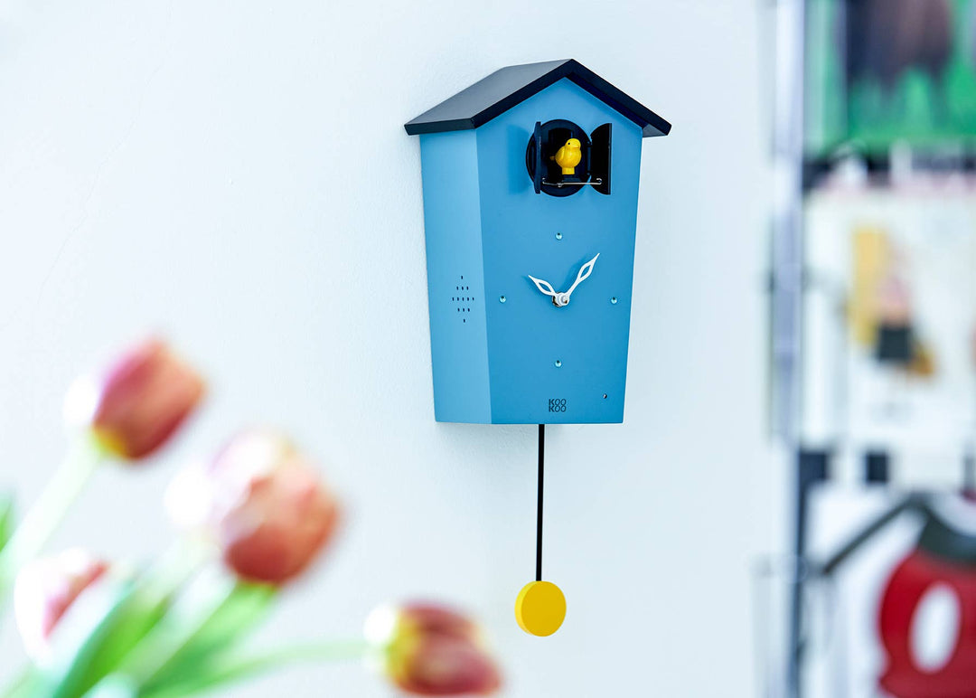 KOOKOO White BirdHouse KooKoo Clock – the blue béret