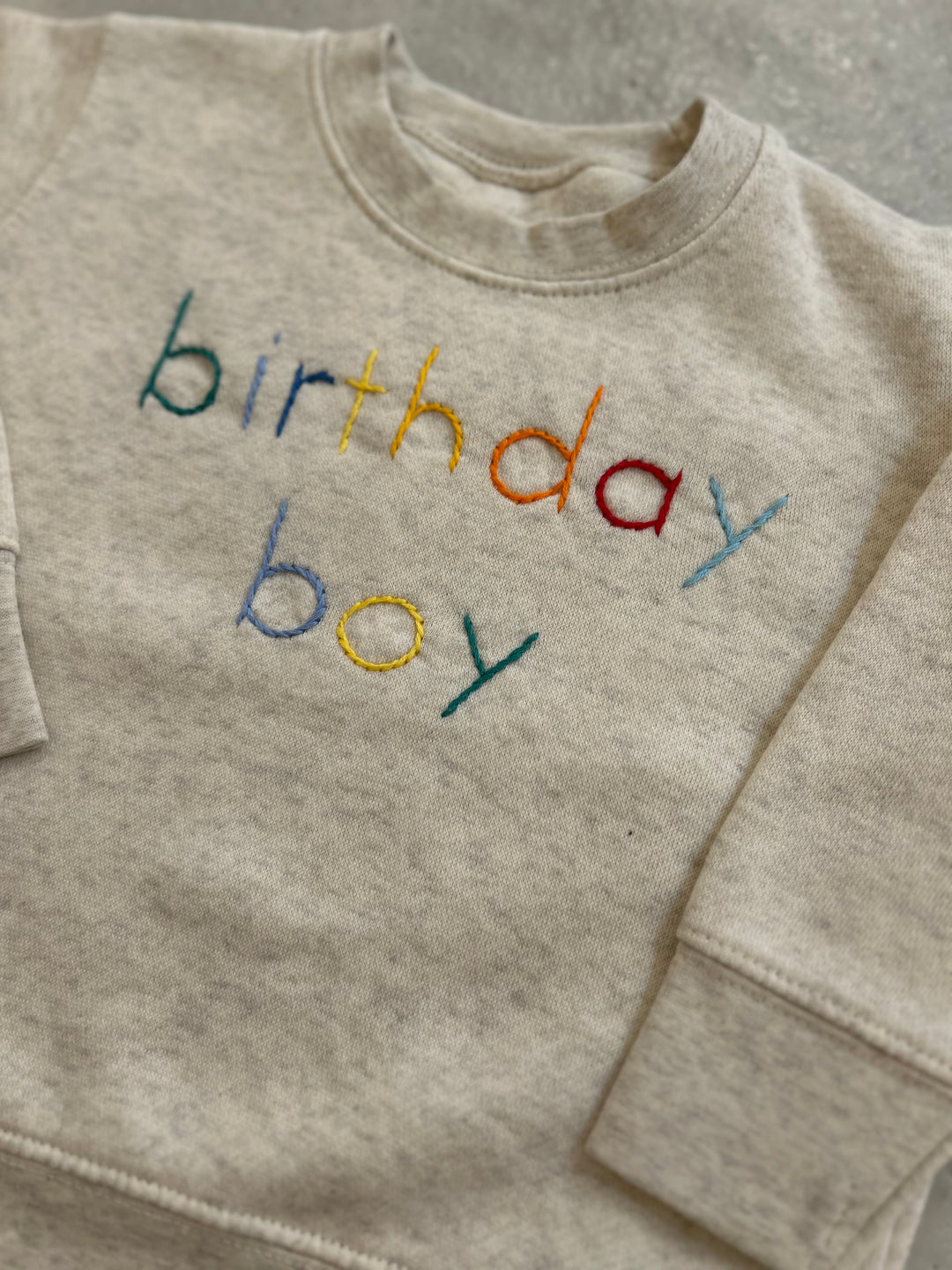 Birthday Boy Hand Embroidered Sweatshirt – the blue béret