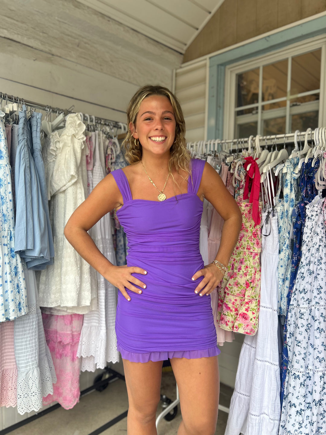 katie dress purple Draper James womens Katie Midi Dress, xs, Women's, Purple