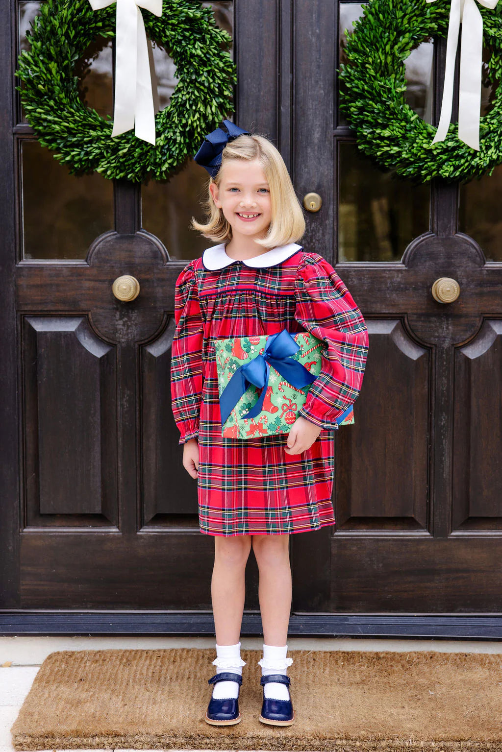 Long Sleeve Maerin Fitz Frock Society Prep Plaid With Worth Avenue Whi –  the blue béret