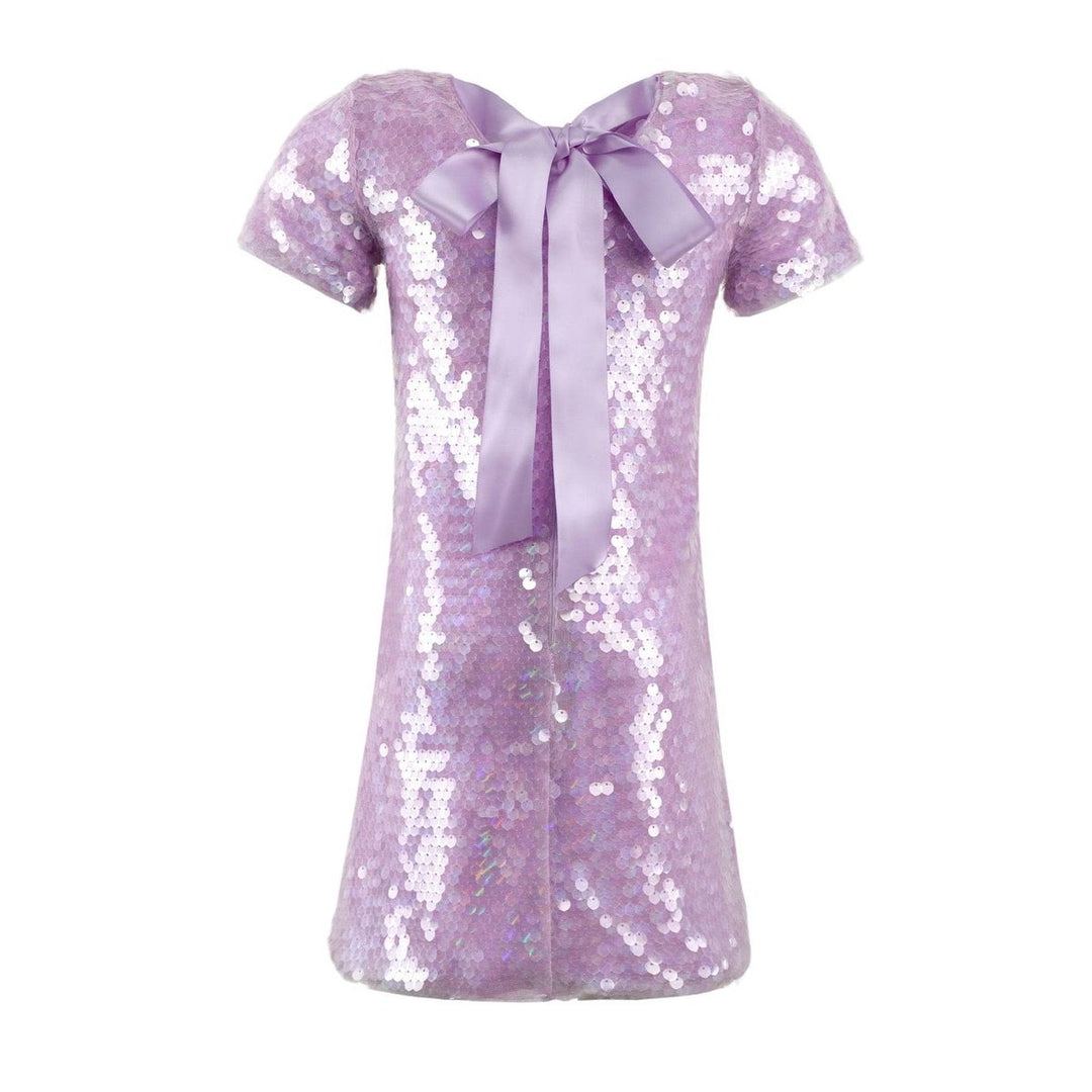 lavender sequin t shirt dress Lavender Sequined Keyhole Sleeveless Mini Dress - Event Dresses