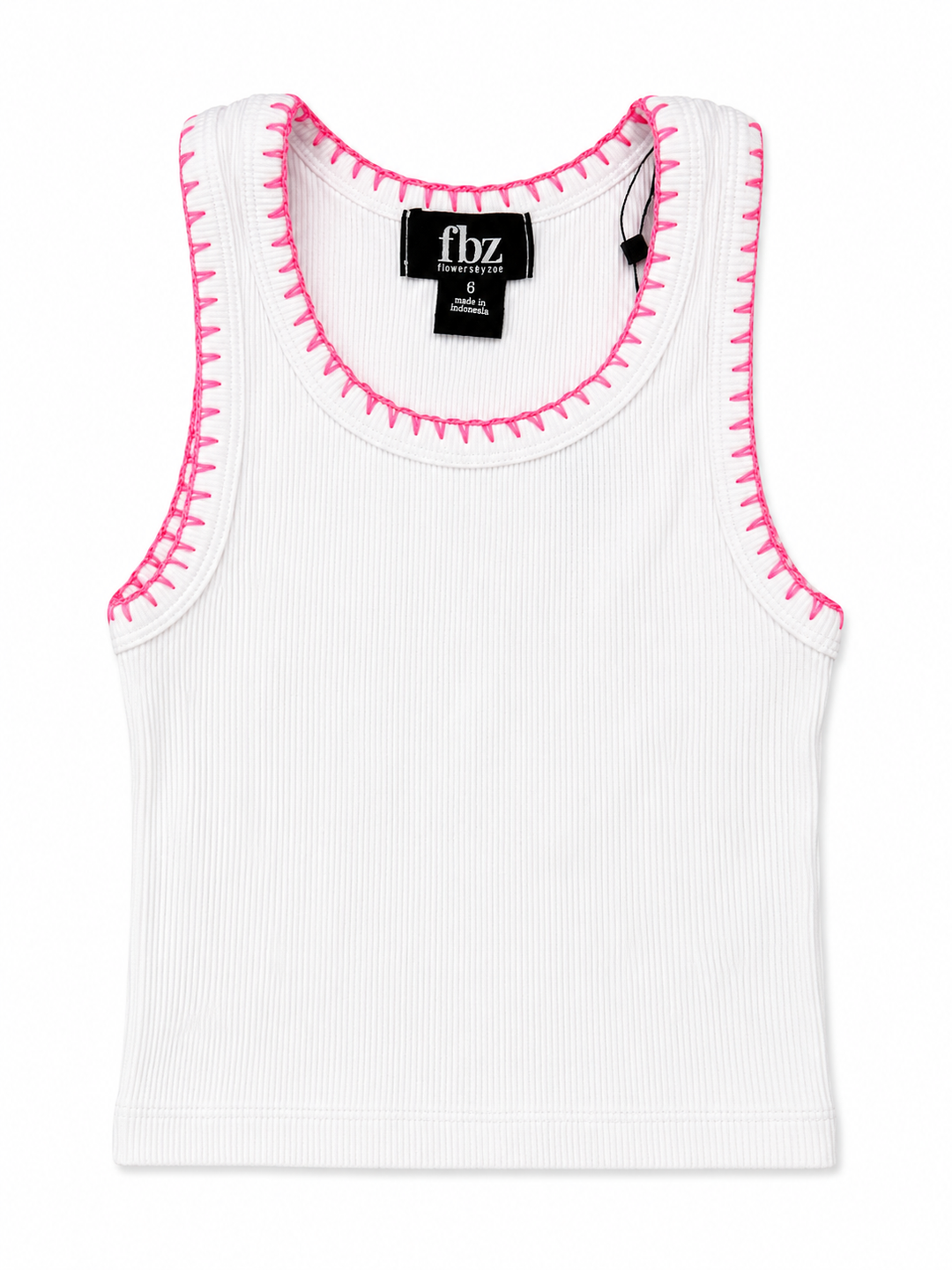 Pink Stitch Trim Tank | Flowers by Zoe – the blue béret
