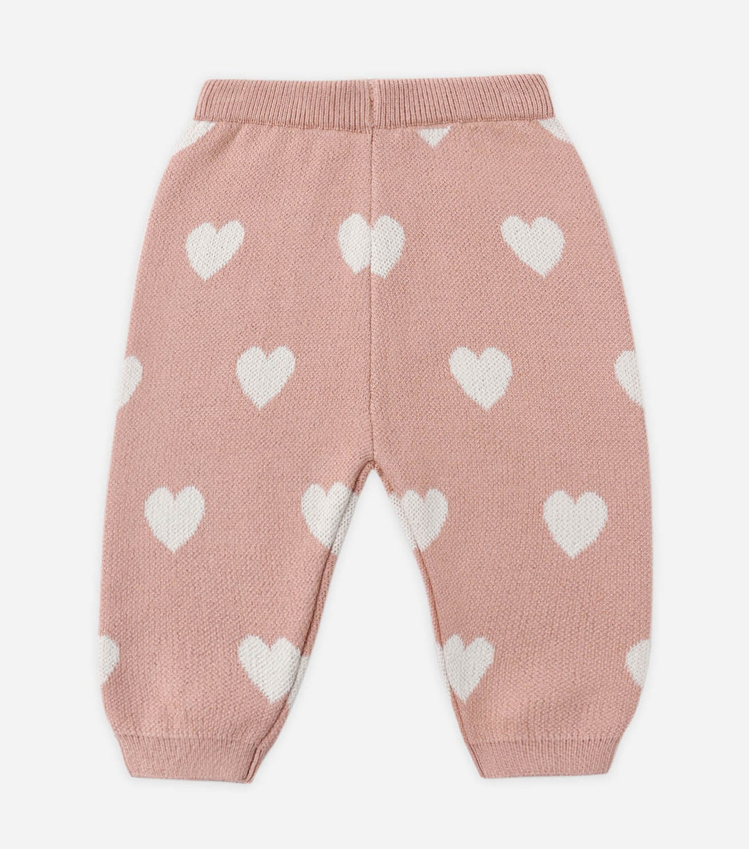 Heart Knit Pants Pink | Quincy Mae – the blue béret