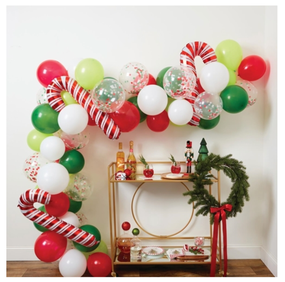 CANDY CANE HOLIDAY BALLOON GARLAND – the blue béret