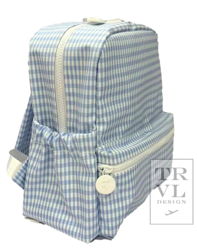 brandy melville light blue mini backpack Gingham Mist Mini Backer Backpacker