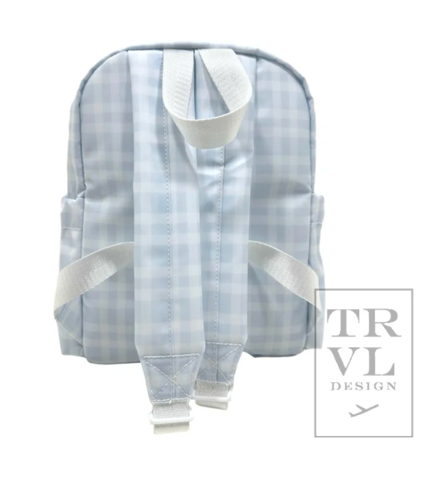 Pimlico Plaid Blue Mini Backer Backpacker lTRVL Design – the blue béret