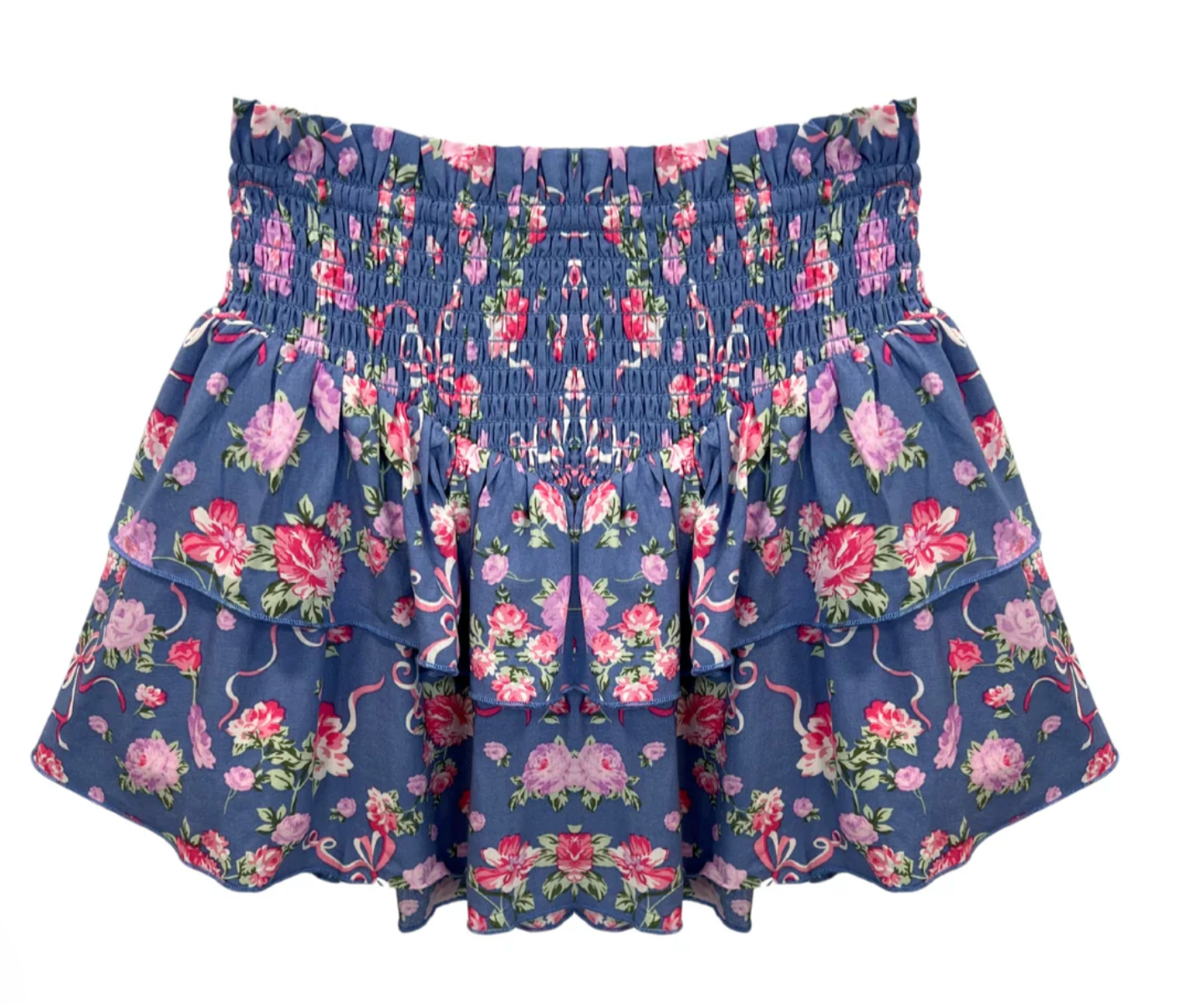 Brooke Skirt Vintage Blue Floral | Katie J NYC – the blue béret