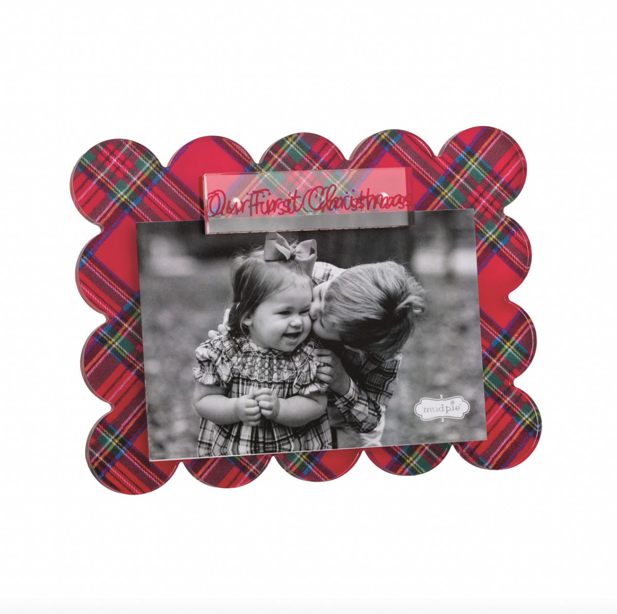 Our First Christmas Scallop Tartan Frame – the blue béret