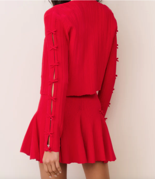 Zoriah Rib Pointelle Knit Cardigan | Love Shack Fancy – the blue béret