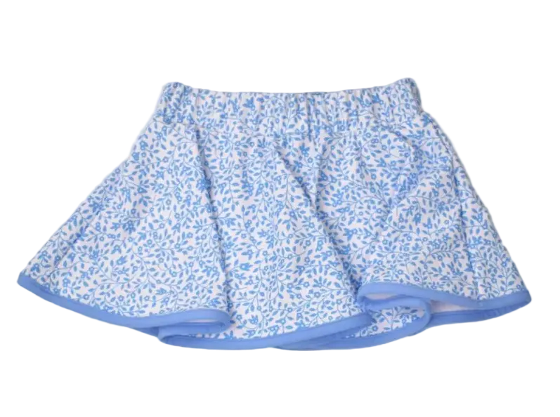 Blue Floral Skort | Funtasia Too main image 1