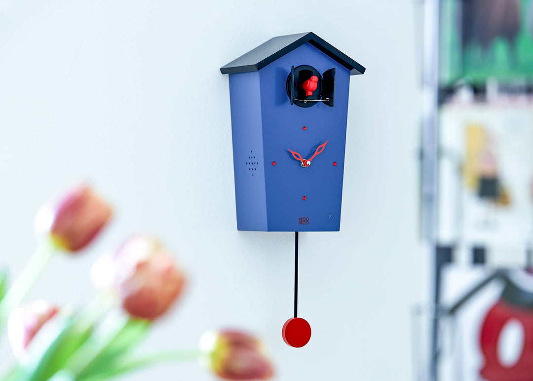 KOOKOO White BirdHouse KooKoo Clock – the blue béret