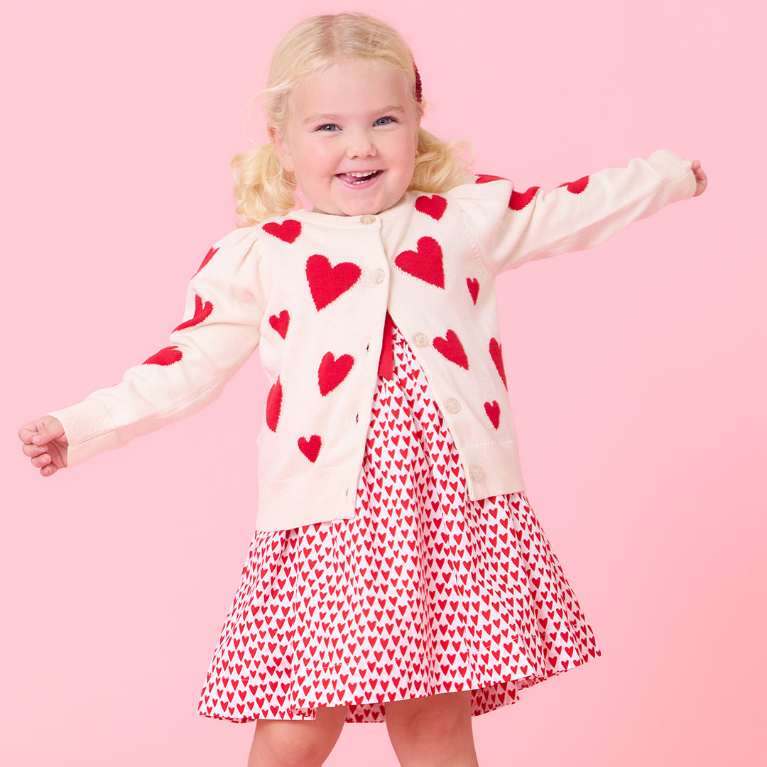 Constance Sweater Cream and Red Hearts – the blue béret