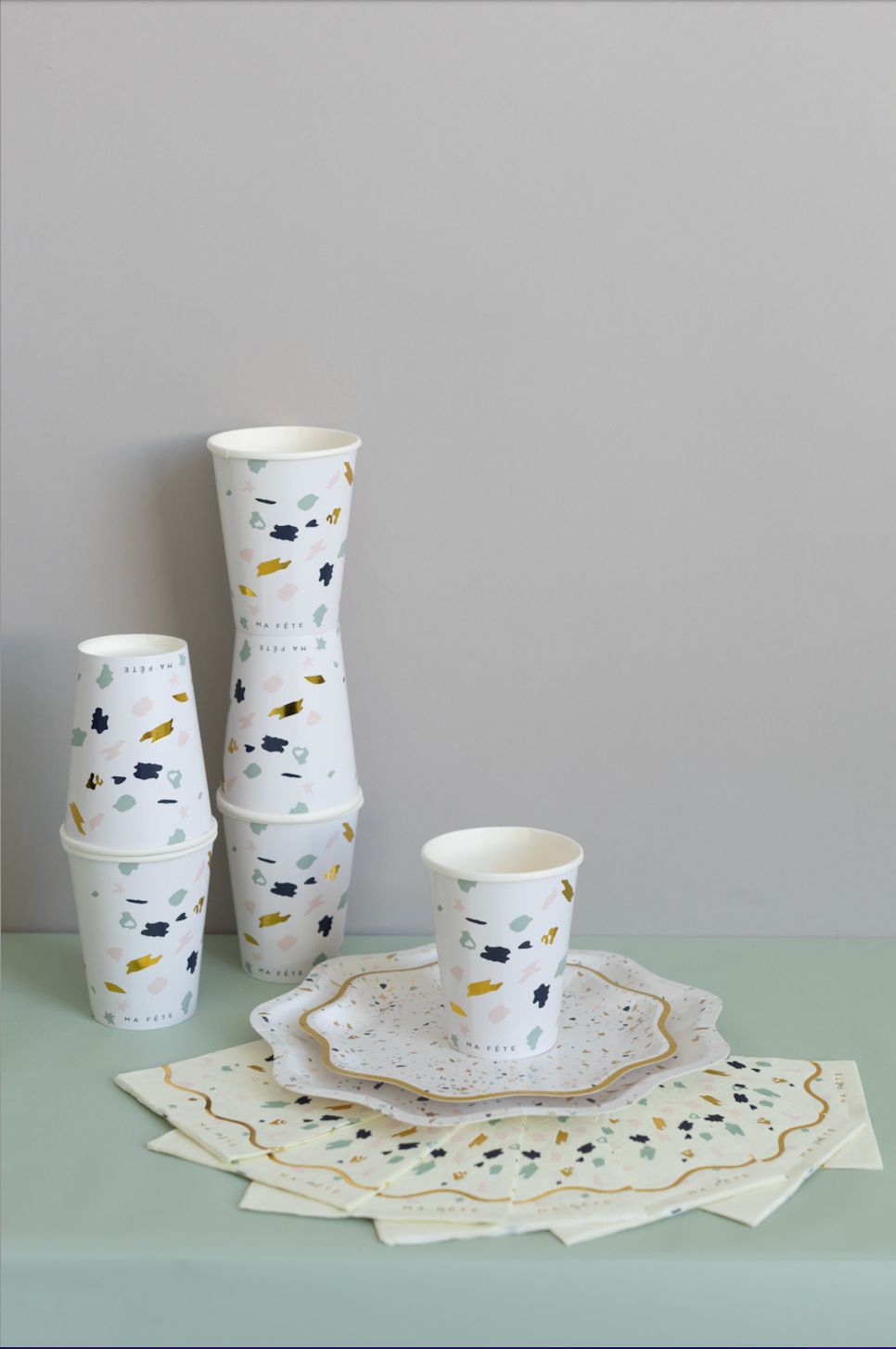 Terrazzo Paper Cups – the blue béret