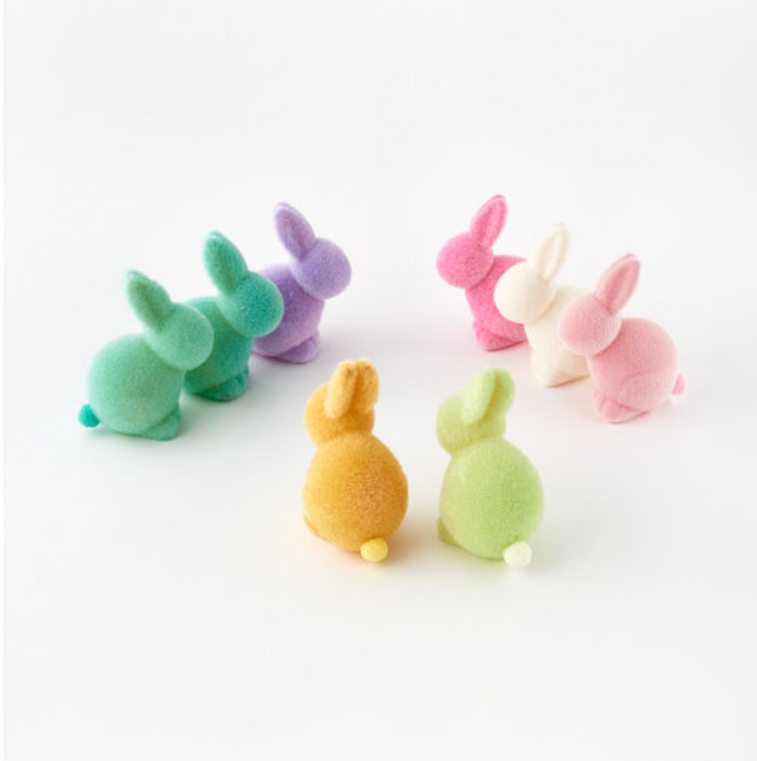 DECORATE FOR EASTER WITH FLOCKED EASTER BUNNIES – Bonjour Fête
