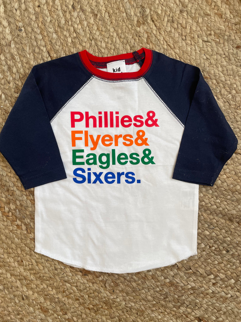 Phillies, Flyers, Eagles, Sixers Raglan T-Shirt – the blue béret